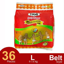 Thai Baby Diaper Belt L 9-14 kg 36 pcs