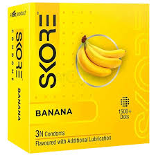 Skore Banana 1500 plus Dots Condoms 3s Pack