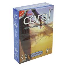 Coral-Super Dotted Lubricated Condom - 3 Pieces