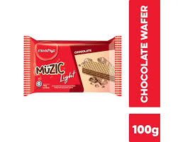 Munchys Muzic Light Chocolate Wafer 100gm