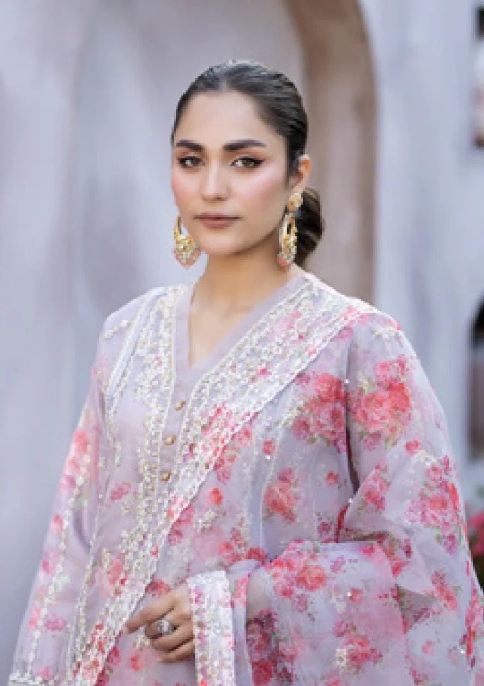 Mahiye Organza Fancy Semi Stitch Design no-05