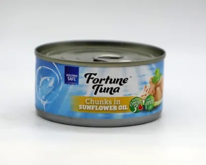 Fortune Tuna Chunk In Sunflower Oil 185gm