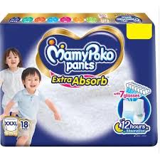 MamyPoko Pants Diaper Pant XXXL (18-35 kg) 18 pcs