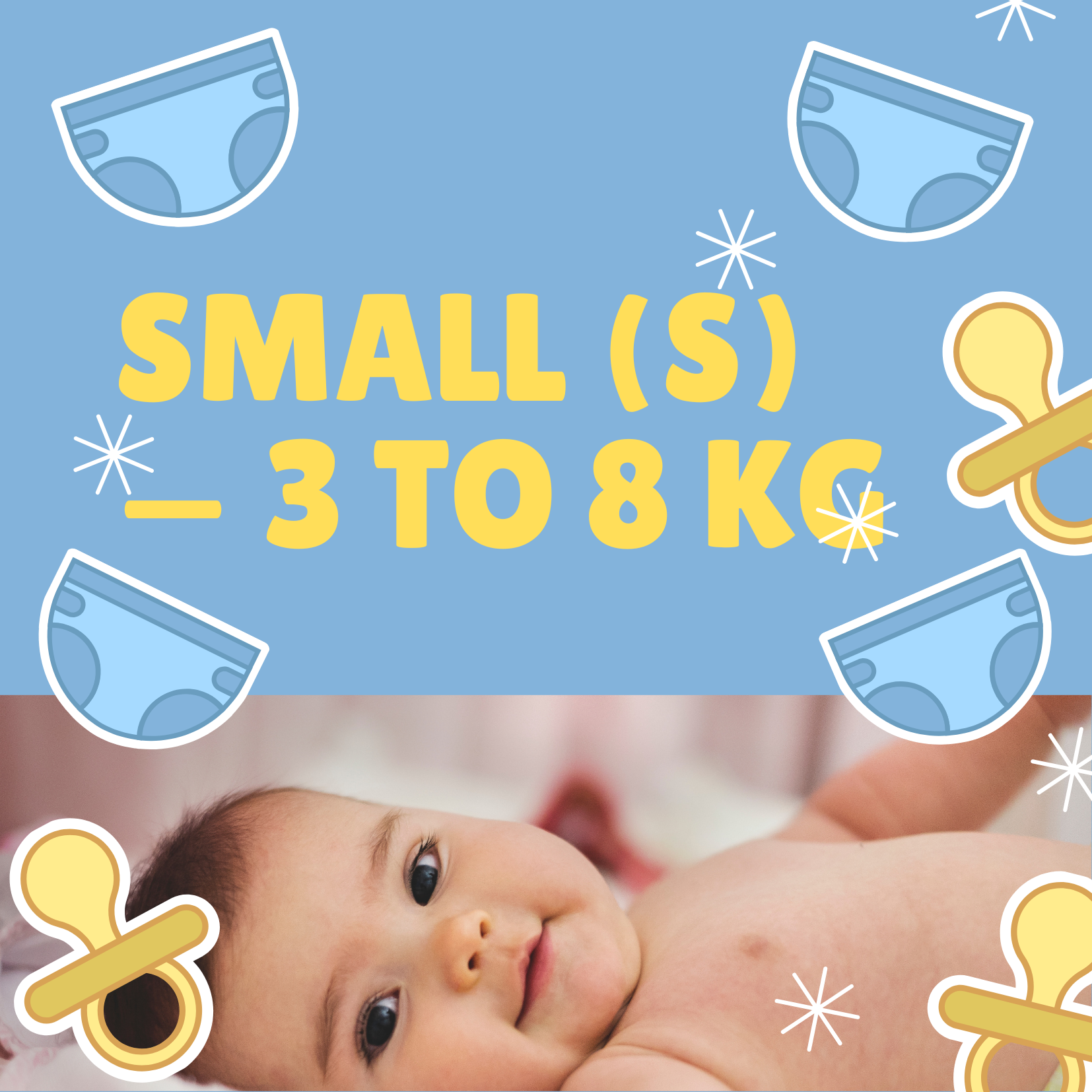 Small (S) — 3 to 8 kg
